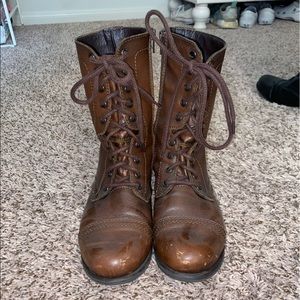 steve madden brown “troopa” boots